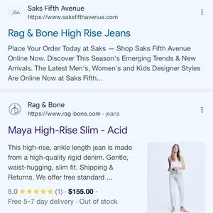 Rag & Bone Maya high rise ankle slim